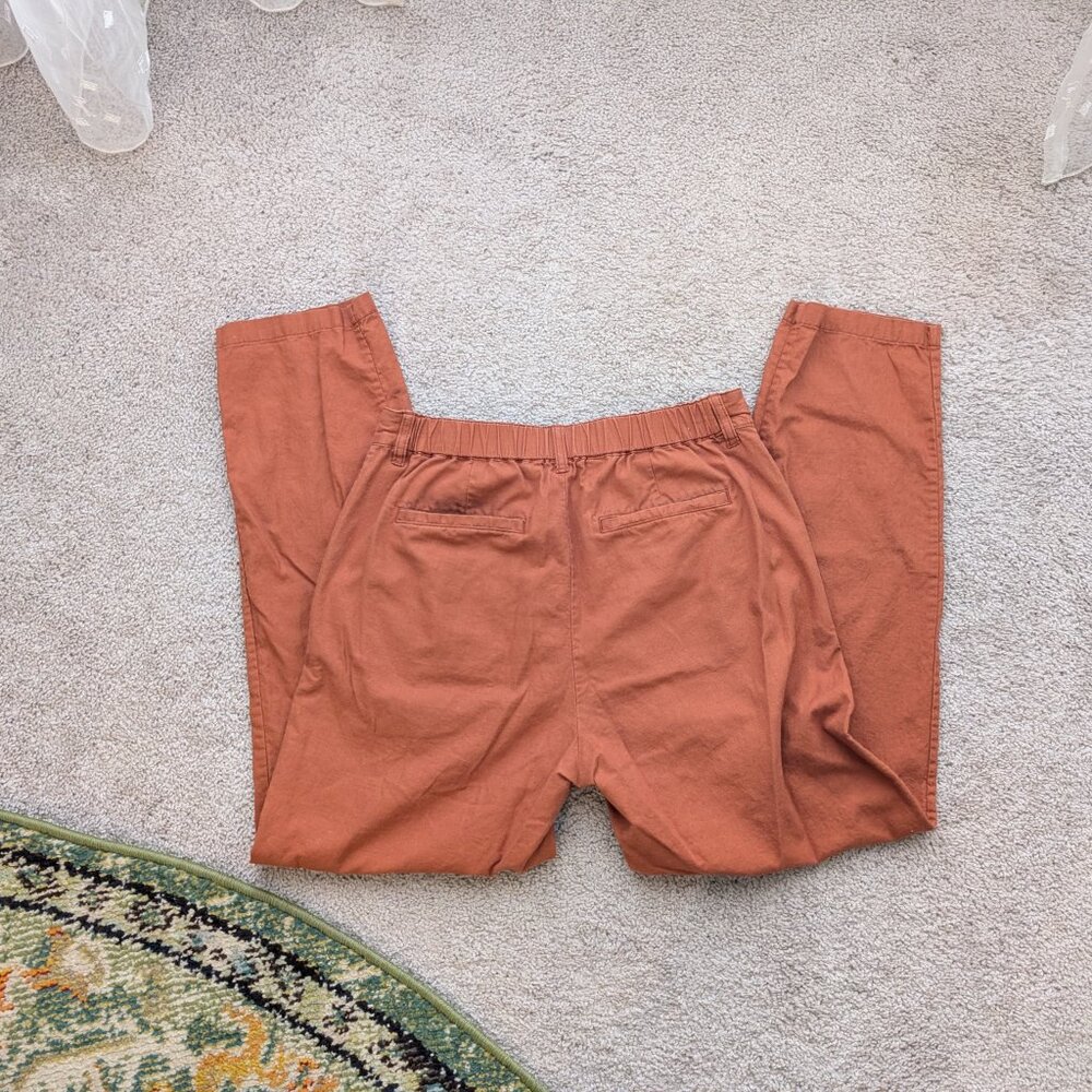 Uniqlo Women’s Burnt Orange Cotton Linen Trousers size 5 - Picture 3 of 10